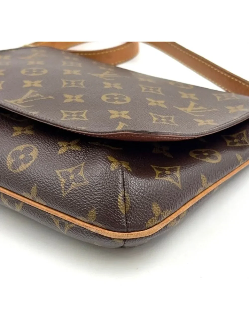 Louis Vuitton Musette Tango Long Strap Monogram Leather Brown Light Shoulder